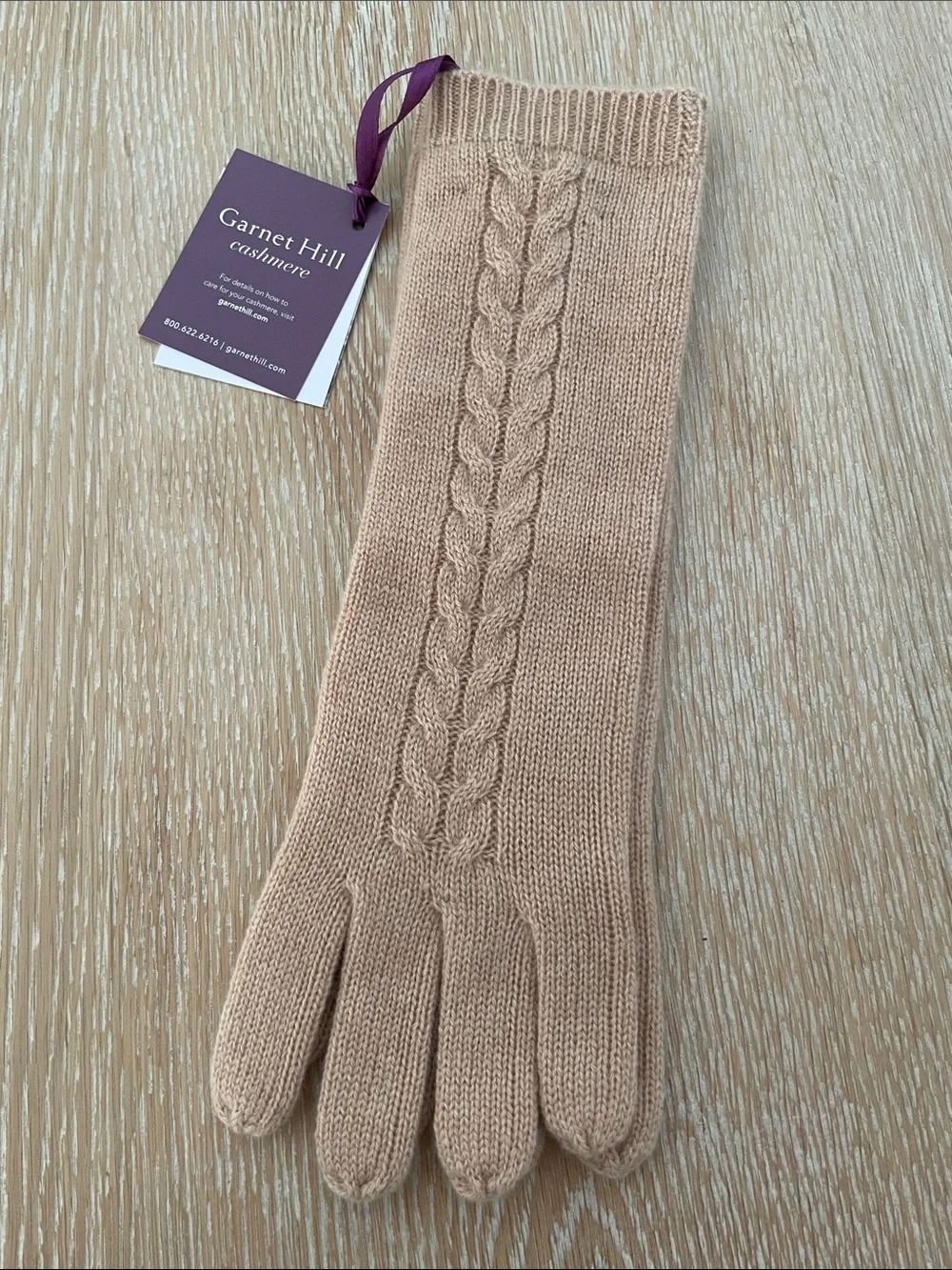 Garnet Hill Cashmere Gloves, NWT